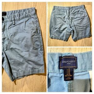 Gap Essential Khaki Blue Men Size 34 Casual Chino Shorts Outdoor Spring Golf